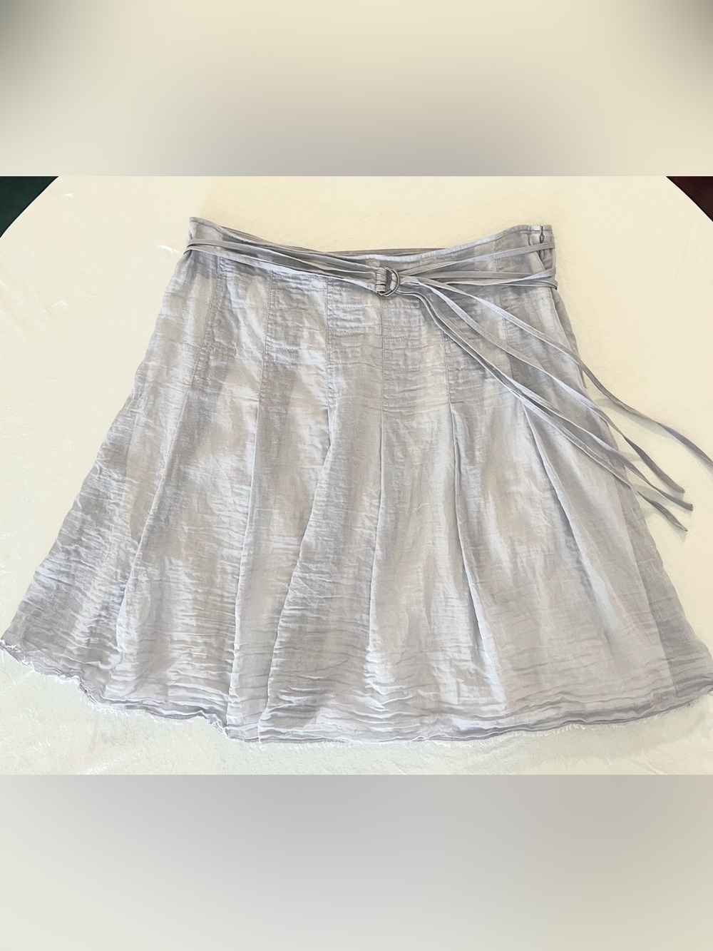 Free People Light Lavender Wraparound O-Ring A-Line Skirt | Size 8